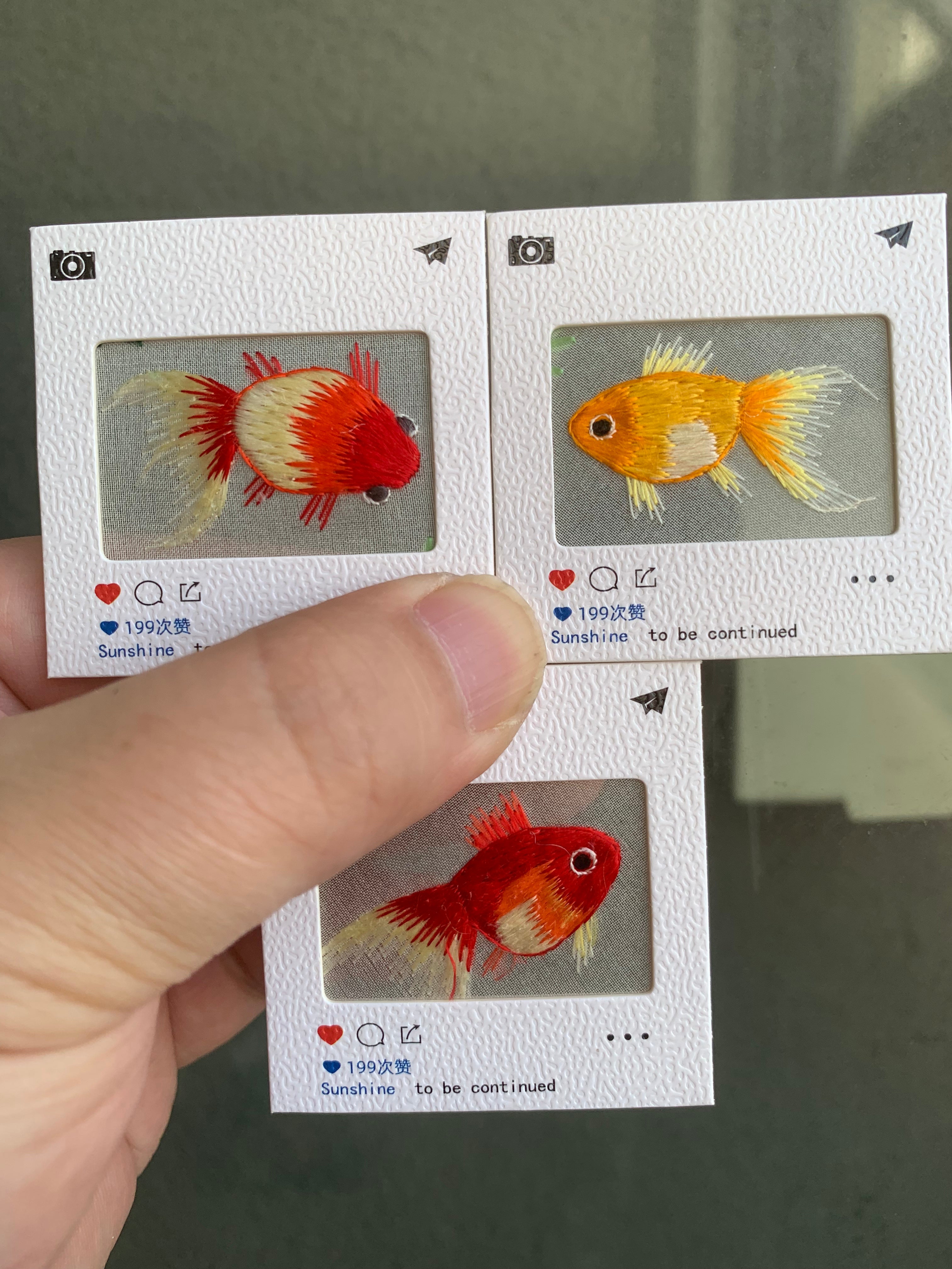 Suzhou Embroidery Handmade Goldfish Pendant