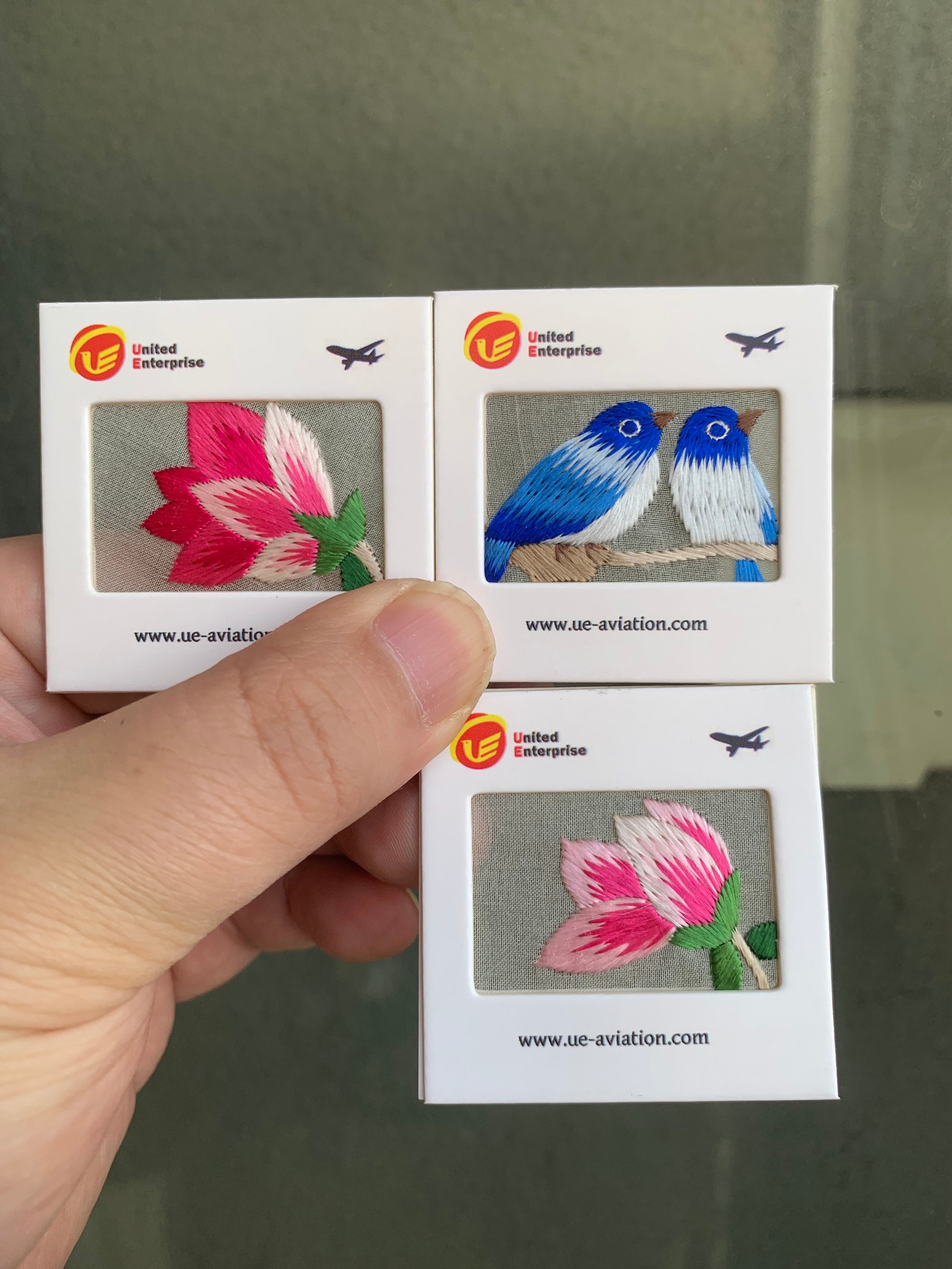 Suzhou Embroidery Hand-embroidered Flower and Bird Pendant